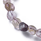 Bracciali elasticizzati con perle di quarzo rutilato naturale BJEW-K213-39-3