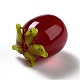 秋のテーマ手作りランプワーク ビーズ  柿  暗赤色  14x12mm  穴：1.2mm X-LAMP-A150-10G-3