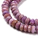 Fili di perle di pietra mica naturale di lepidolite / viola G-H278-03B-4