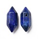 Pendentifs pointus à double borne en lapis-lazuli naturel G-C007-02A-16-2