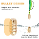 Brass Grooved Bullet Shape Weights Fishing Sinkers KK-FH0001-02G-4