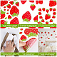 Wasserfeste selbstklebende Erdbeeraufkleber aus PVC DIY-WH0502-31-6