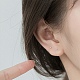 Minuscule barbell 925 boucles d'oreilles en argent sterling pour fille femmes EJEW-I259-11S-2