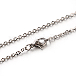 304 acero inoxidable collar de cadena de cable, color acero inoxidable, 17.7 pulgada (45 cm), 2mm, link: 2.5~2.9x2x0.5 mm