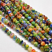 Круглые Millefiori стеклянные бусины нити LK-P001-05