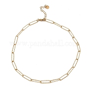 304 Halskette mit Büroklammerkette aus Edelstahl BJEW-B072-01G