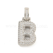 Латунные микропаве прозрачные подвески с фианитом KK-B099-01P-B