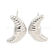Серьги-гвоздики из латуни с реечным покрытием EJEW-C102-32P