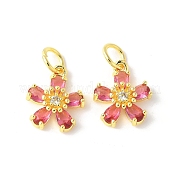 Латунные микро проложить кубического циркония подвески KK-U067-03G-06
