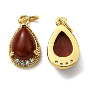 Подвески-капли из натуральных смешанных камней KK-D026-34G