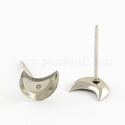 Impostazioni cabochon orecchino 304 impostazioni per gli orecchini auricolari in acciaio inossidabile STAS-Q170-08