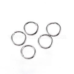 Anneaux ouverts en acier inoxydable 304 résistant au ternissement, ronde, couleur inoxydable, 5x0.6mm, 22 jauge, diamètre intérieur: 3.8 mm