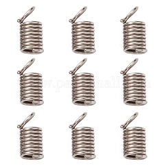 Craftdady 100Pcs Stainless Steel Glue in Column Cord End Caps 3mm Inner  Diameter Metal Bead Tube Fastener Clasps with Loop for Jewelry Making