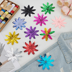 33 stücke 11 farben blume pvc glitter pailletten ornament zubehör&nbsp;DIY-FG0008-26