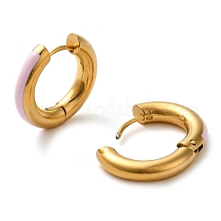 Orecchini a cerchio in acciaio inossidabile 304 placcato oro 18k&nbsp;UA1409-4