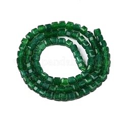 Gefärbt natürlichen weißen Jade Perlen Stränge&nbsp;G-T138-212