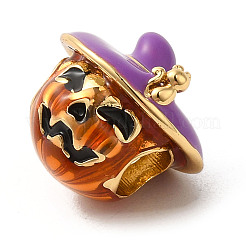 Perles européennes en émail de laiton d'Halloween&nbsp;X1-KK-A203-04B-G