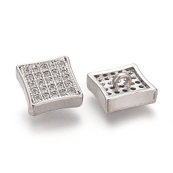 Messing Micro Pave klare Zirkonia Schaftknöpfe&nbsp;KK-H738-28P