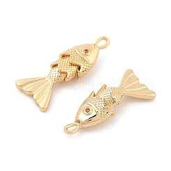 Pendenti in zirconi cubici trasparenti in micro pavè di ottone&nbsp;KK-C080-02A-G