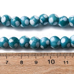Perles vernissées manuelles&nbsp;LAMP-D002-8mm-01E