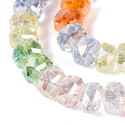 Chapelets de perles en verre transparent électrolytique&nbsp;EGLA-N022-15A-B01
