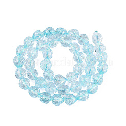 Knisternde transparente Glasperlenstränge&nbsp;GLAA-N068-04A-03