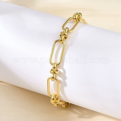 Bracciali a catena ovale in acciaio inossidabile 304 per donna&nbsp;BJEW-P348-01C-G