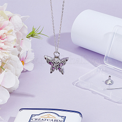 Collana con ceneri in urna in acciaio inossidabile&nbsp;NJEW-CN0001-05B