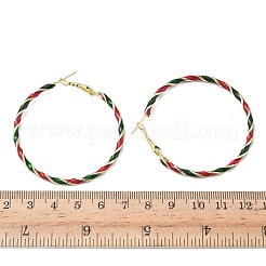 Pendientes de aro de aleación de esmalte&nbsp;EJEW-H173-05G