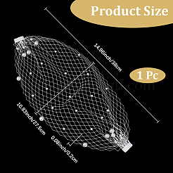 Velo per il viso in rete fascinator in poliestere&nbsp;AJEW-CY0002-99
