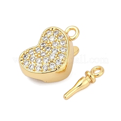 Messingmikropavé mit klaren Zirkonia-Kastenverschlüssen&nbsp;KK-P291-44G