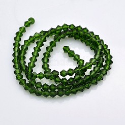 Sfaccettate perle di vetro bicone fili&nbsp;X-EGLA-P017-4mm-11