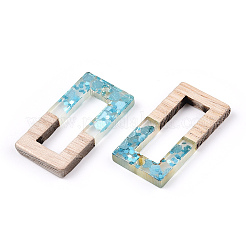 Pendentifs en résine transparente et bois blanc&nbsp;RESI-TAC0021-77