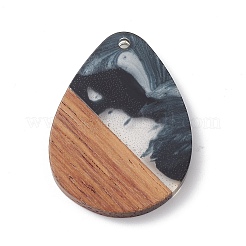 Pendenti in resina perlata e legno di noce&nbsp;WOOD-C016-01I
