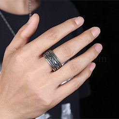 Fingerringe aus Edelstahl für Herren&nbsp;RJEW-BB29955-11