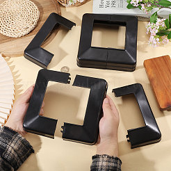 Placas de cubierta de base de poste de plástico cuadradas decorativas&nbsp;FIND-WH0111-876