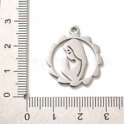 Pendentifs en acier inoxydable 304 anti-ternissement&nbsp;STAS-B054-08P