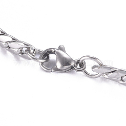Herrenarmbänder aus Edelstahl 667 mit kubanischer Gliederkette&nbsp;BJEW-G631-07P-1