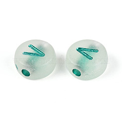 Cuentas acrílicas esmeriladas luminosas&nbsp;FACR-T008-02V