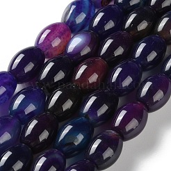 Brins de perles d'agate naturelle (teintes et chauffées)&nbsp;G-M446-D01-01C