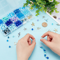 Kit di accessori per la creazione di gioielli fai da te a tema oceano&nbsp;DIY-PH0013-52
