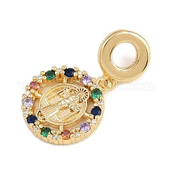 Messing Pavé bunte Zirkonia europäischen Anhänger&nbsp;KK-N271-26G