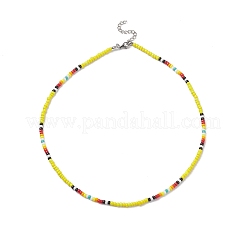 Set di collane di perline di semi di vetro da 4 pz 4 colori per le donne&nbsp;NJEW-TA00053