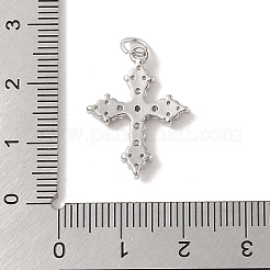 Porte micro ouvrent pendentifs zircone cubique en laiton de placage&nbsp;KK-Z047-08P-01-RS