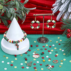 Kit de fabrication de bijoux DIY avec perles et pendentifs pour Noël&nbsp;DIY-SC0025-35