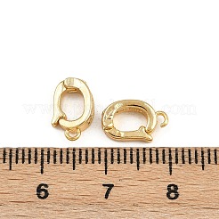 Ovale Faltverschlüsse aus Messing mit Mikropflaster und klaren Zirkonia&nbsp;KK-A269-42G