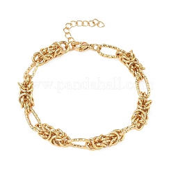 Bracelets unisexes en acier inoxydable 304 à maillons byzantins&nbsp;BJEW-G790-05G