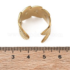 Componenti per anelli da dito in acciaio inossidabile 304 a forma di foglia&nbsp;SA-CBA45D5-15G
