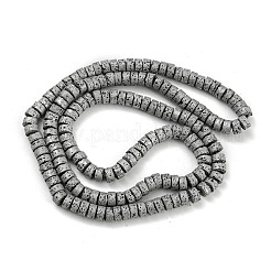 Fili di perle di roccia lavica naturale elettrodeposta&nbsp;G-Z032-J03-11A