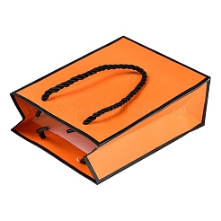Sacs en papier rectangulaires avec poignées en corde torsadée&nbsp;CARB-L011-01B-02